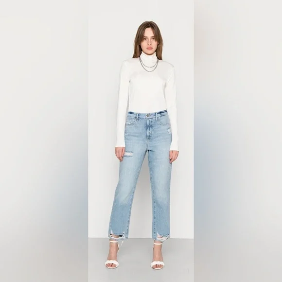 NEW GOOD AMERICAN - Good Boy Vintage Inspired curvy Jean with Tummy Tech - Picture 11 of 15